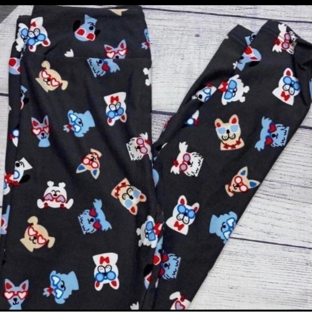 Lularoe Leggings Dogs Puppies Hipster sunglasses